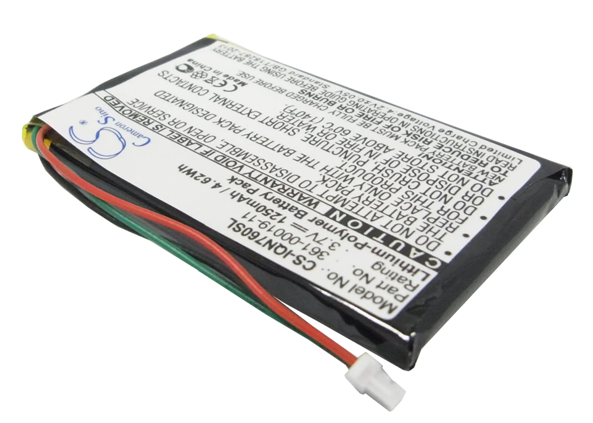 Cameron sino 1250 мА/ч, Батарея для Garmin Nuvi 3590/3590LMT/700(3 провода)/710/710 т/760/760 T/765, 361-00019-11361-00019-40