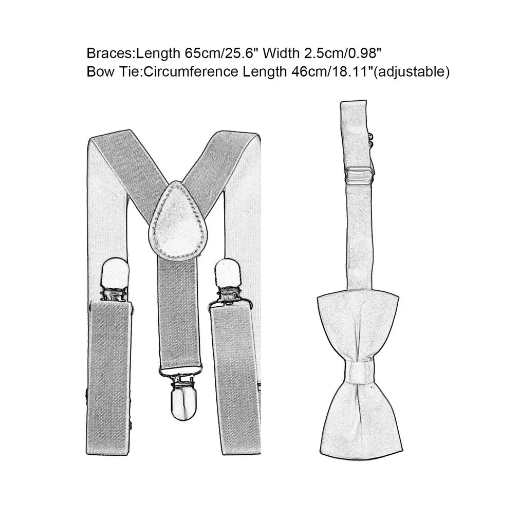Новинка 2019 года Детские подтяжки с галстуком бабочкой комплект 13 цветов