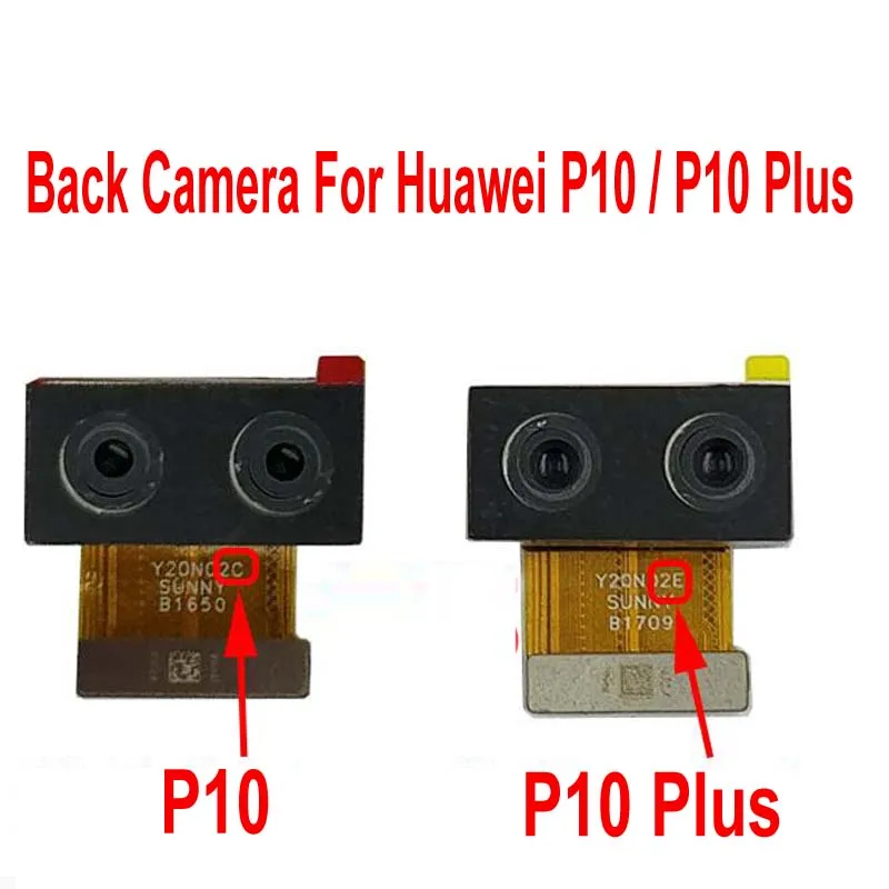 100% 테스트 된 메인 빅 리어 백 카메라 모듈 화웨이 P10/P10 플러스 듀얼 카메라 플렉스 케이블 전화 수리 부품