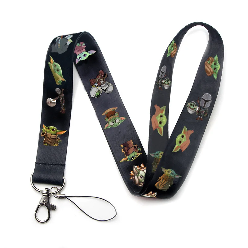 

The Mandalorian Baby Yoda Neck Strap Lanyards For Keys ID Card Gym Mobile Phone Straps USB Badge Holder DIY Hang Rope Lariat
