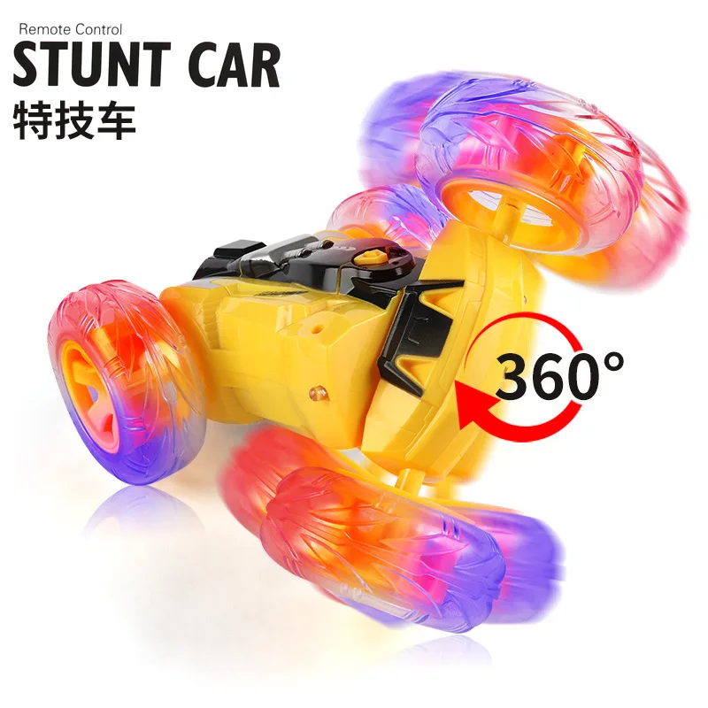 

Remote Control Charging Double-Sided Stunt Car Roll 360-Degree Rotating Climbing Car Double-Sided Remote Control Electric Toy Ca