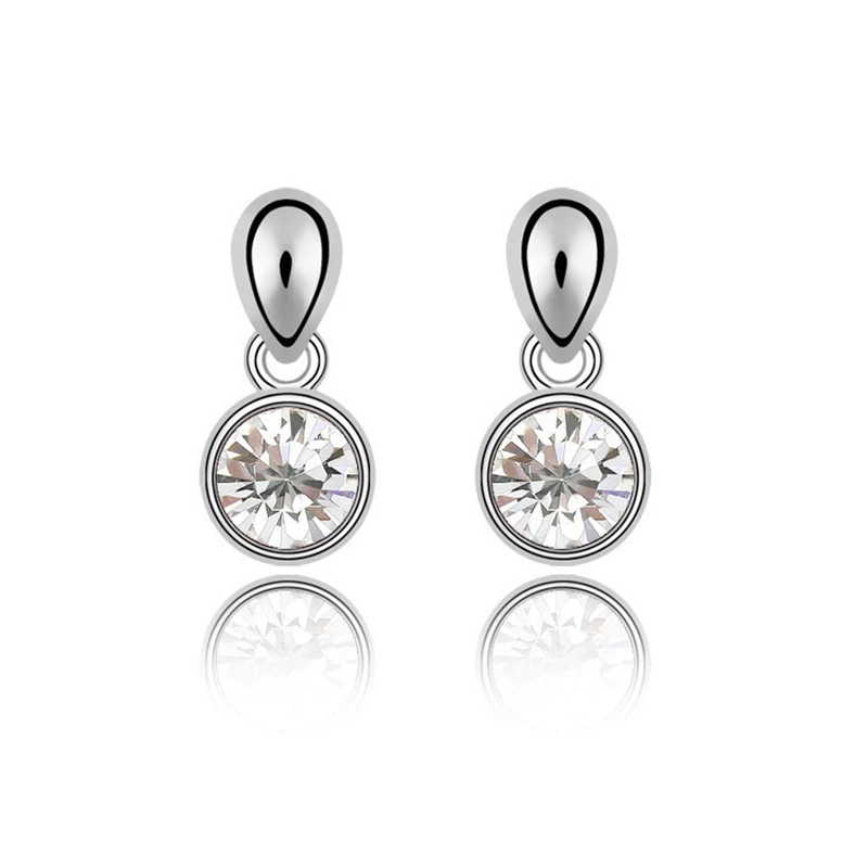 

BAFFIN Mini Round Drop Earrings Czech Crystals Fashion Jewelry for Women Wedding Christmas Gifts