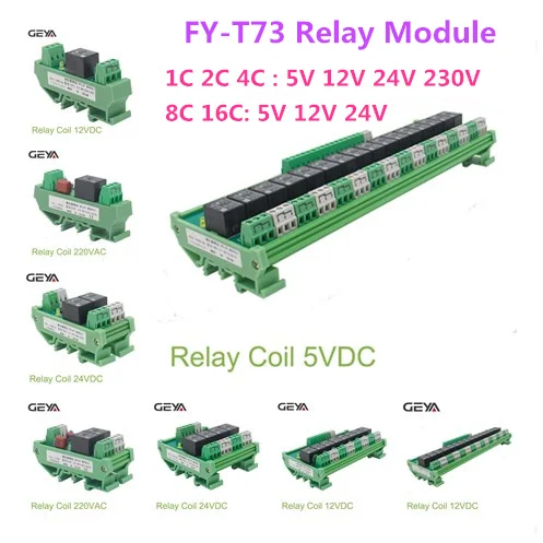 GEYA 1 канальный релейный модуль AC/DC 24 в 12 В 230VAC на din-рейке GSM релейный модуль управления таймером