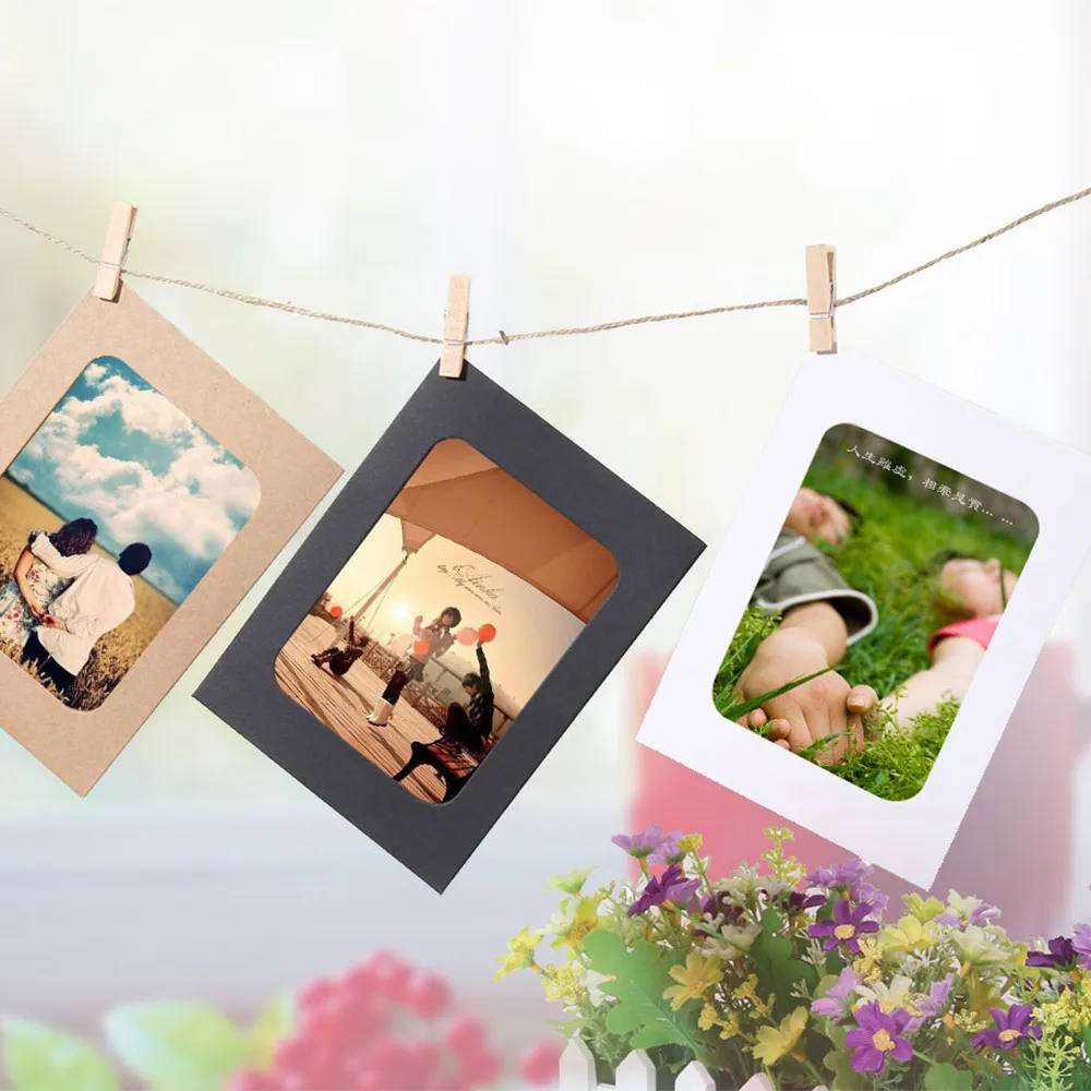 10 3 inch paper photo wall photo frame album album clip rope clip set album decoration stickers retro photo wall photo wall