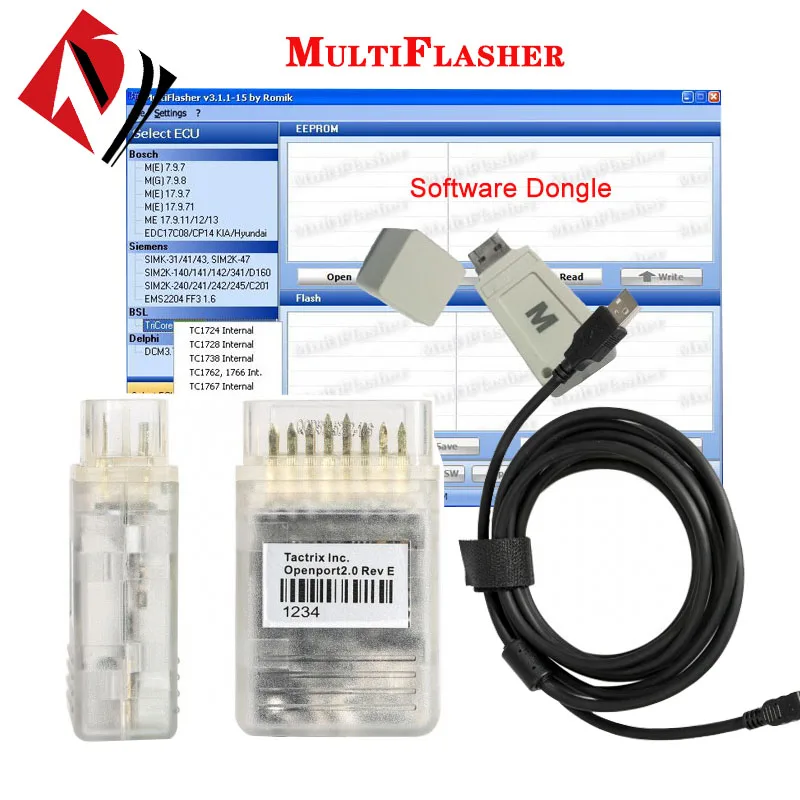 Програмное обеспечение MultiFlasher ECU для настройки чипа Hyundai Kia поддерживает J2534 OpenPort 2