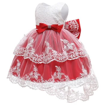 

lace Tulle Toddler Girl Christening Dress Newborn Baby Girl 1 Year Birthday Dress Infant Princess dress baby girl Party clothes