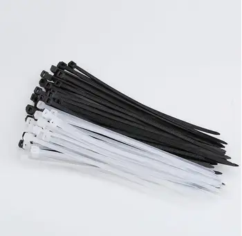 

1000pcs 3*80mm Width 1.9mm Self-Locking Nylon Cable Tie Plastic Strapping Tape Zip Tie Wire ties Black White