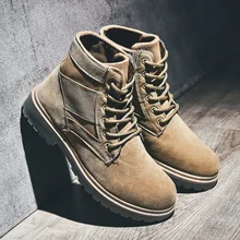 HKXN; Новинка года; зимние новые бархатные теплые ботинки martin; уличные модные мужские зимние хлопковые ботинки в английском стиле; ботинки «Челси»