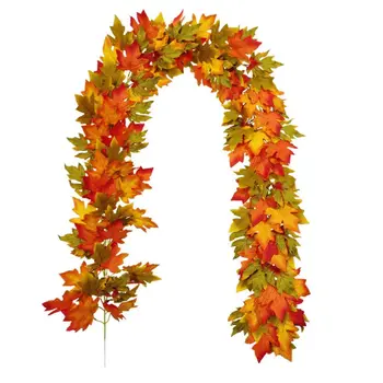 

Artificial Christmas Simulation Maple Leaf Rattan Hanging Branches Wreath Door 425D