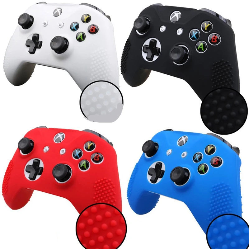 

For Xbox One S Slim Controller Gamepad Silicone Case Protective Skin Cover Grip Case For Xbox One Slim Joystick Gel Rubber Cover