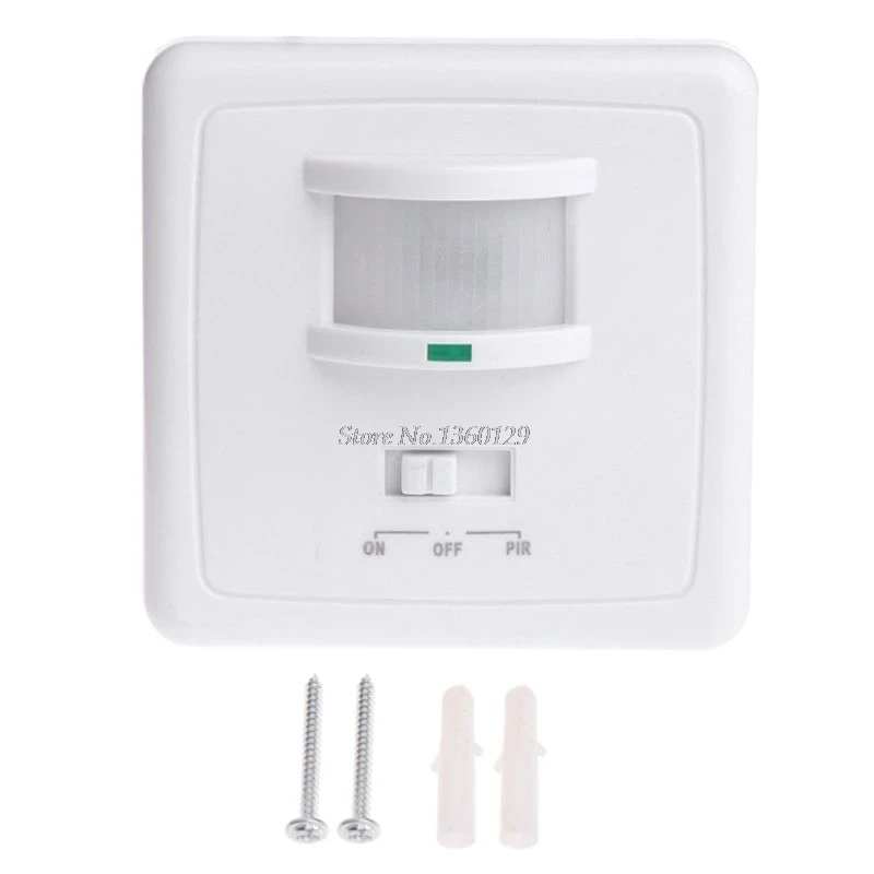 

220-240V AC Wall Mounted 9m Automatic PIR Infrared LED Motion Sensor Switch 50Hz 1200W Whosale&Dropship