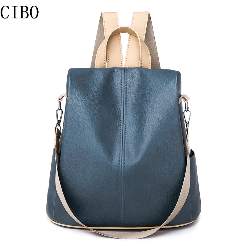 

Bags for Backpack Teen Girl School Bag High Quality Pu Back Anti-theft Design Backpack Simple Fashion Travel Bag Shoulder Bag