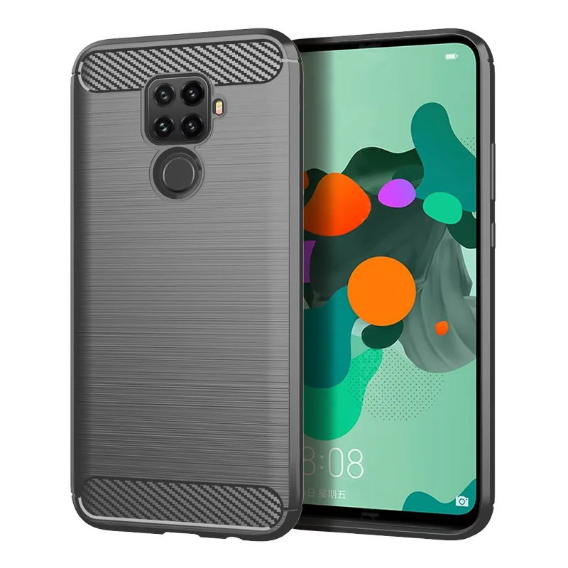 Чехол для huawei Nova 5i PRO, мягкий чехол из углеродного волокна для телефона Nova 5 5i, противоударный бампер