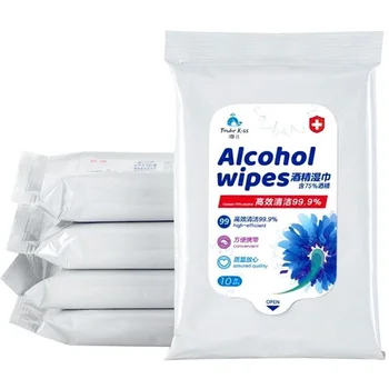 

75% Alcohol Wipes Disinfecting Disposable Hand Wet Wipes Alcohol Cleaning Wipe Portable Clean Disinfecting Dipes 10pcs/lot