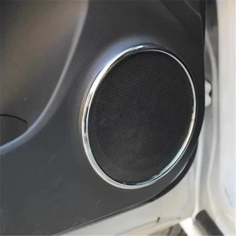

Car Accessories 4Pcs Chrome Audio Speaker Stereo Decorative Ring Cover Loop sticker For Chevrolet Holden Cruze 2009-2018