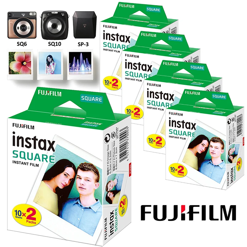 Фотобумага Instax Square Film White Edge (10-100 шт) для Fujifilm SQ10 SQ6 SQ1 SQ20 пленки мгновенной печати
