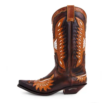 

Men's Shoes New for 2020 High Quality Men Pu Leather Safety Fashion Boots Male Vinage Classic Cowboy Boots Soulier Homme 4M694