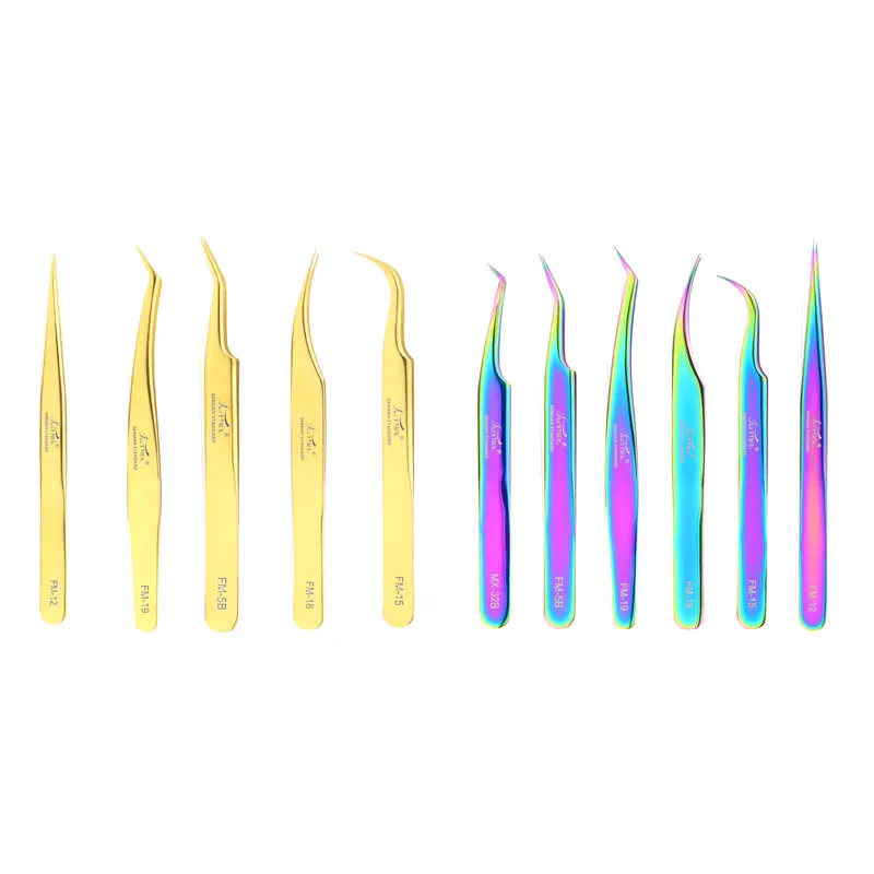 

Funmix Accurate Lashes Tweezers Makeup Grafting Fan Eyelashes Tweezers Professional for 3D 6D Volume Eyelash Extension