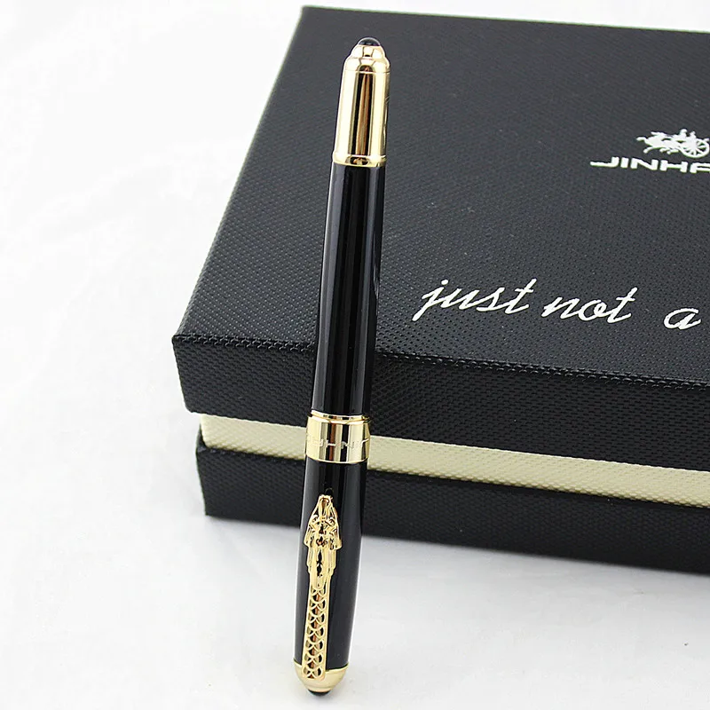 JINHAO 1000 авторучка для каллиграфии изогнутое перо, матовая черная авторучка с драконом на клипсе, подарочная ручка для письма