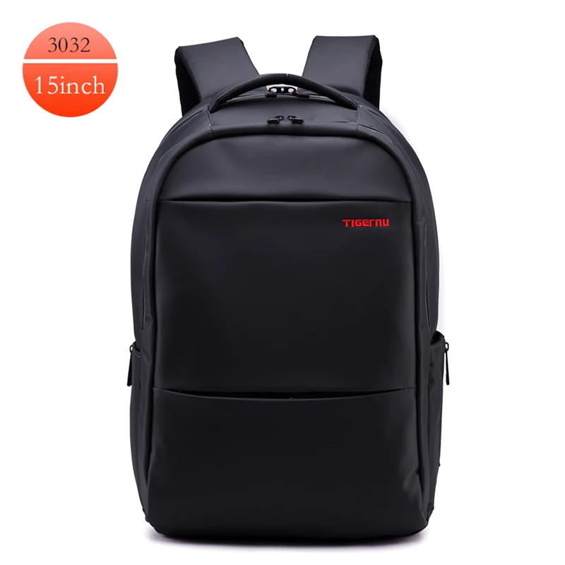 Женщины мужской рюкзак Tigernu бренд большой емкости 17inch ноутбук рюкзак мужчины повседневная бизнес рюкзак сумка школьный рюкзак - Цвет: Black 15 Inch