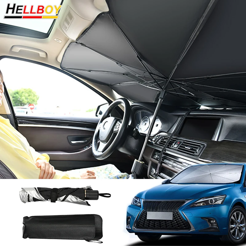 Universal Car Front Windshield Sun Shade Uv Protector Curtain Cover