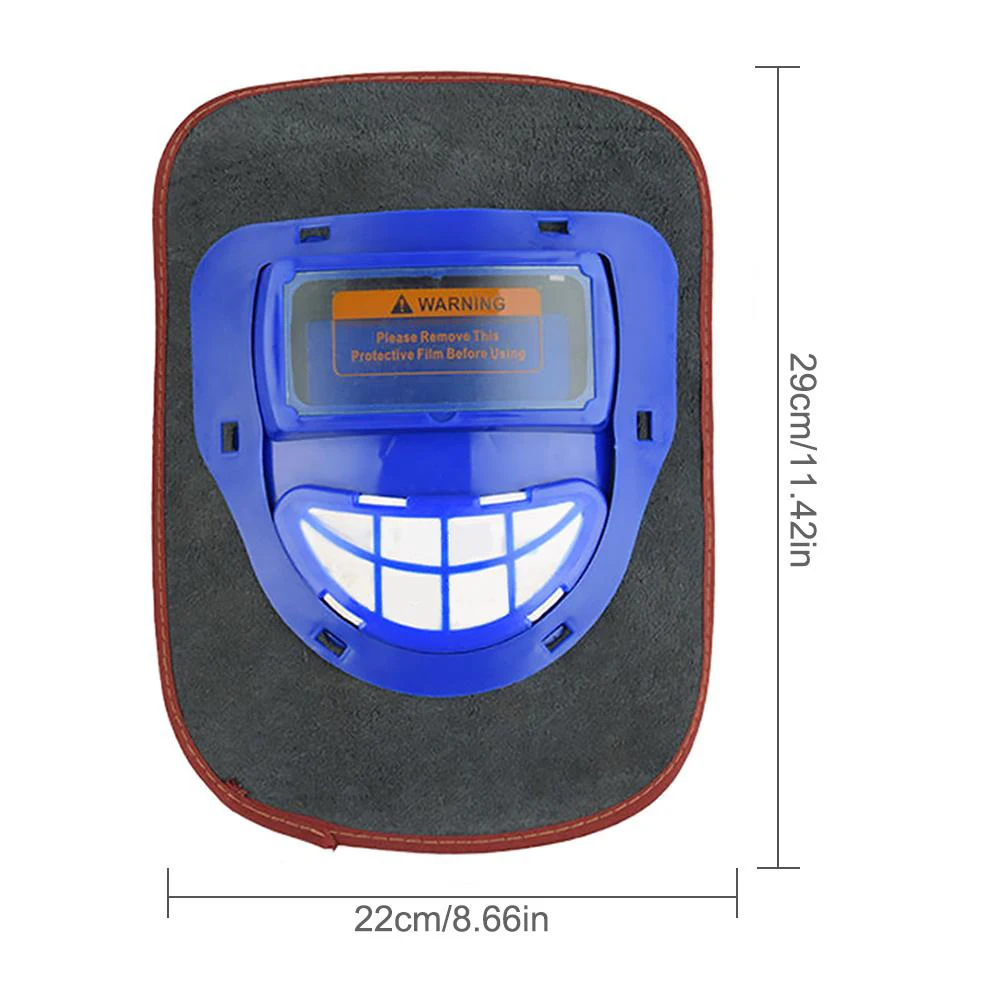 Сварочный шлем с автоматическим затемнением для маски сварщика защита для глаз сварочная Крышка маска из коровьей кожи фильтр для