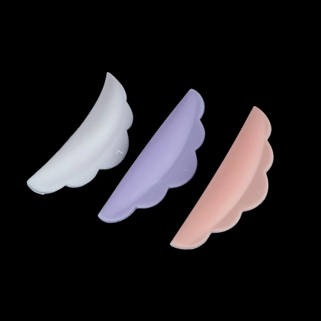 3 Pairs Silicone Eyelash Perm Pad Recycling Lashes Rods Shield Lifting 3D Eyelash Curler Accessories Applicator Tools Color