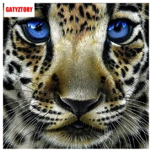 GATYZTORY 3D Алмазная живопись Полная площадь фото на заказ смолы картина ручной вышивки крестом холст стены искусства подарок Леопард лицо
