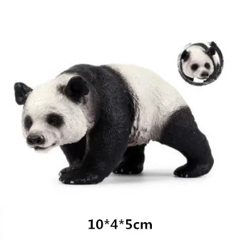 Panda Имитация животных диких животных ферма в африканском стиле Саванна лев Король птица серия леопард кошка пантера Ягуар детские игрушки подарок - Цвет: Panda