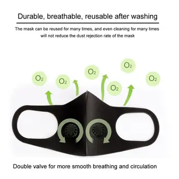 

Adult Double Valves Mouth Mask Personal-Haze New Protective Face Cover For Halloween Christmas