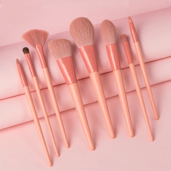 

8Pcs/set Makeup Brushes Set Cosmetics Make Up Brush Kit Eyebrow Foundation Powder Highlight Blush Horse Hair Eyeshadow Brush