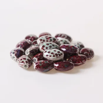 

New Diy Ceramic Small Jewelry Kiln Change Peach Kernel Loose Beads Homemade Material Package Bracelet Accessories Free Shipping