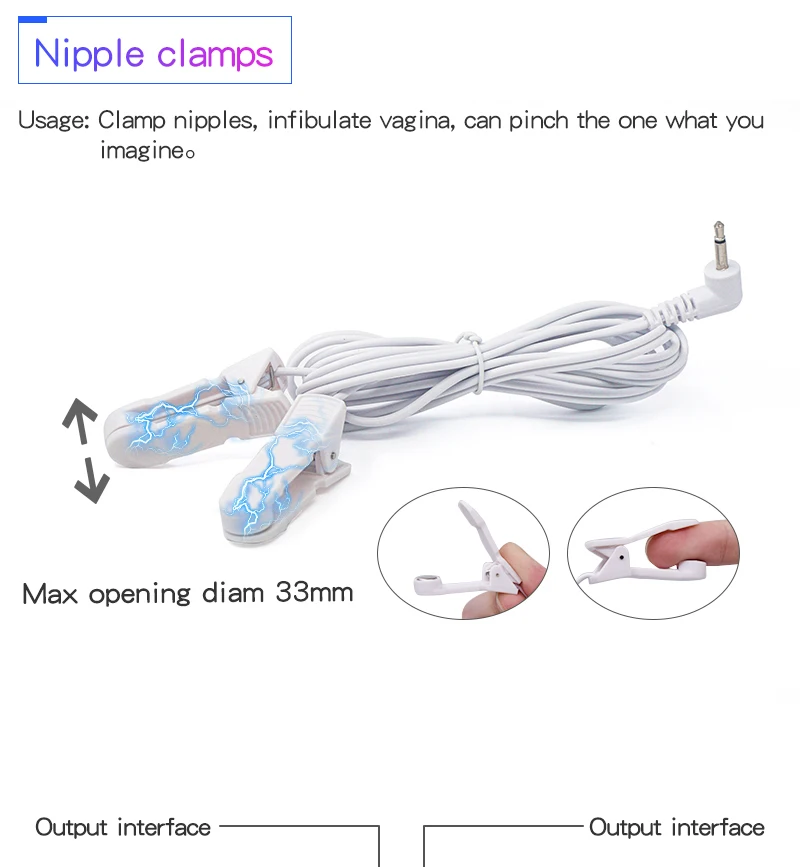 Electric Shock Vaginal Anal Butt Plug Electro Stimulator Prostate Massager E-Stim Clit Nipple Clamps Bdsm Sex Toys For Women Men