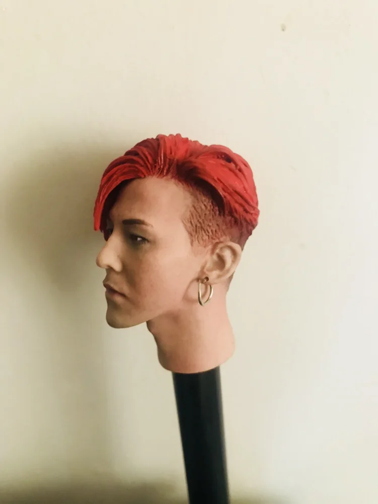1/6 масштаб голова G dragon скульптура Корейская звезда Мужская резьба по