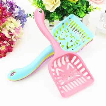

Random Color Cute Kitten Design Lightweight Cat Litter Shovel Pet Cat Cleaning Pet Litter Cleaning Tool Simple Cat Shit Shovel