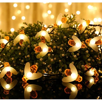 

Solar Powered Cute Honey Bee Led String Fairy Light Patio Yards Decor Lighting