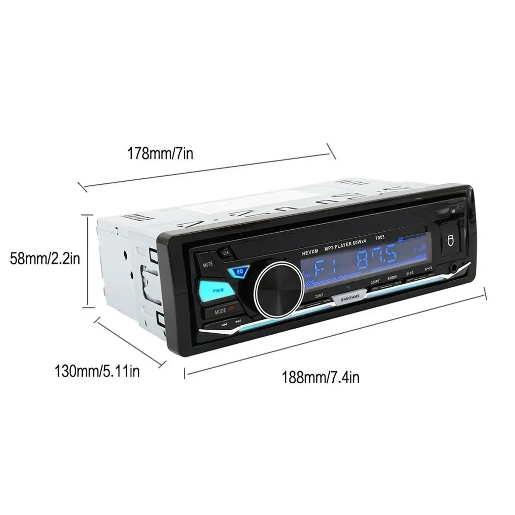 12 В автомобильный аудио MP3 Bluetooth плеер Музыка Воспроизведение хост FM Raido съемная рамка Автомобильные аксессуары
