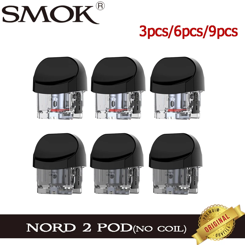 Пустые картриджи SMOK Nord 2 3 шт. 9 4 5 мл об/мин Pod и пустые Атомайзеры для электронной