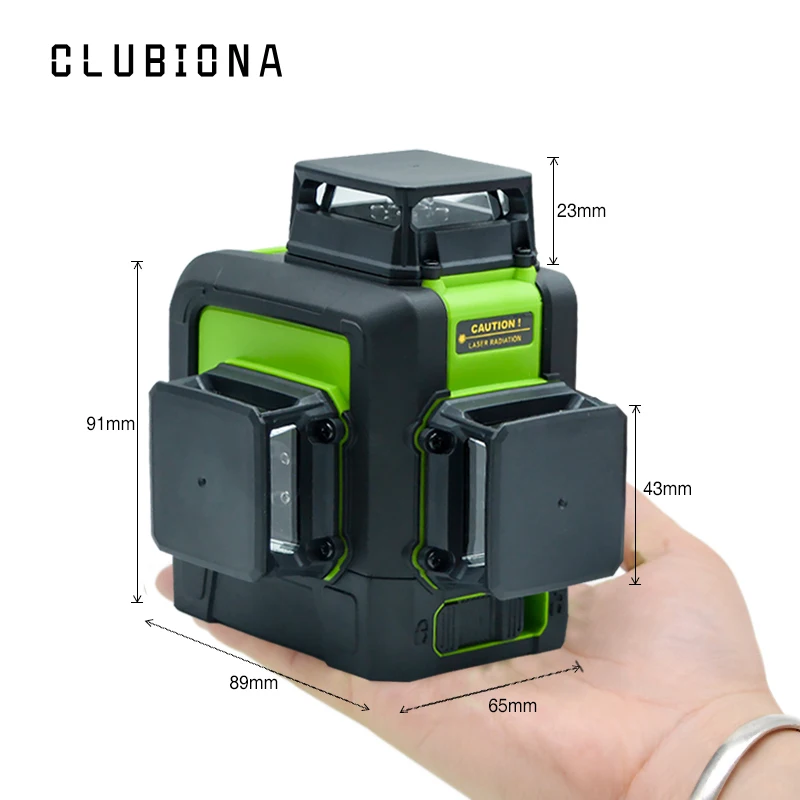 Clubiona Red 12 линий 3D самонивелирующийся лазерный уровень 360 горизонтальный