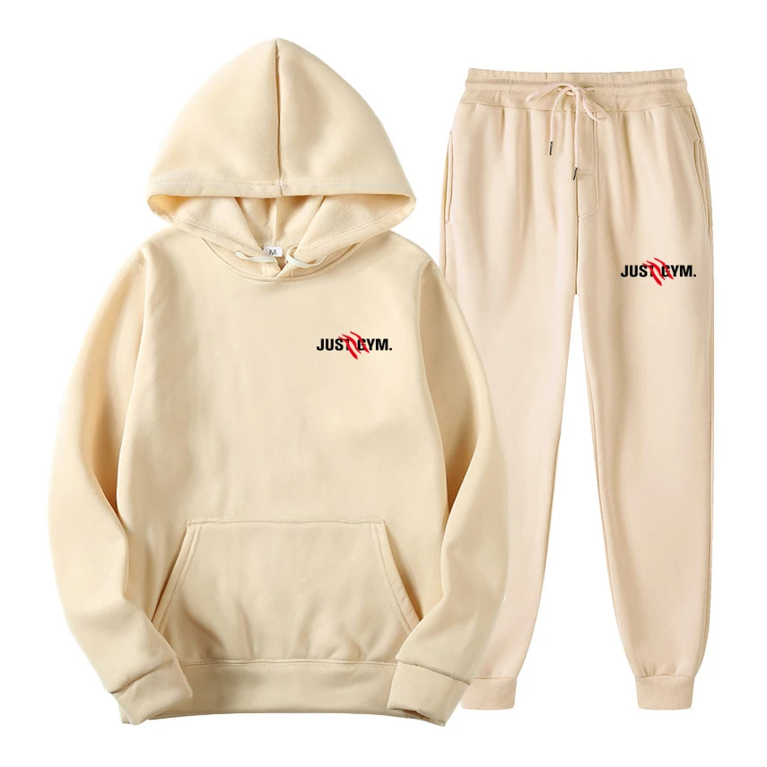 

2021 Fashion Brand Men Sets Tracksuit Autumn New Men's Hoodies + Sweatpants Two Piece Suit Hooded Casual Sets Male Clothes