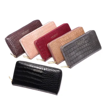 

2020 New Women's Long Phone Bag Multi-Card Large CrocodileBag