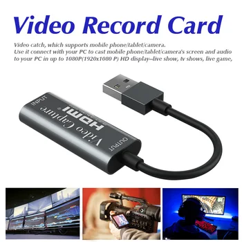 

Mini Aluminum Alloy HD 1080P Video Card Computer Components USB2.0 HDMI Live Streaming Portable Plug And Play Home Office