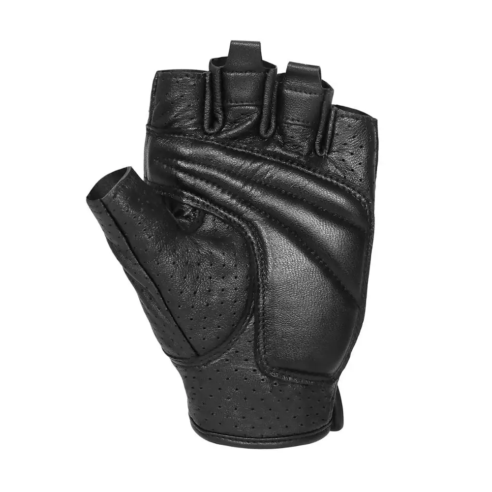 Motorcycle Gloves Half Finger Genuine Leather Fingerless Summer Men Mitt Glove Scooter Moto Mitten Electric Bike Racing Cycling motorcycle gloves sports gloves leather motorcycle gloves cycling gloves