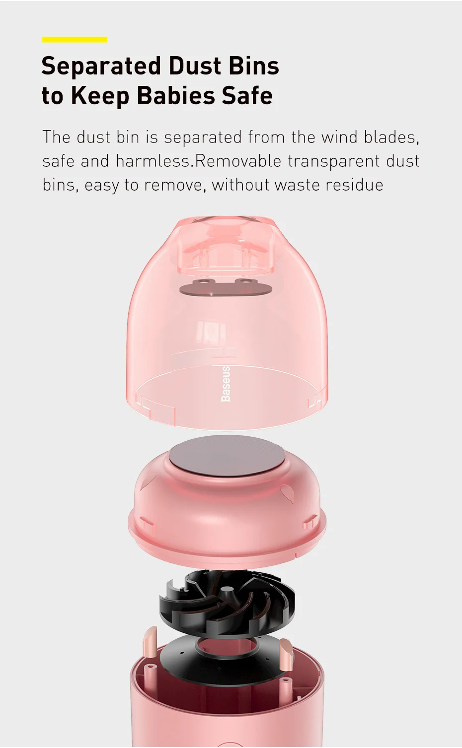 Baseus Wireless Mini Vacuum Cleaner 1000Pa Small Handheld Car Interior Desktop Dust Cleaning Tool Portable Car Vacuum Cleaner
