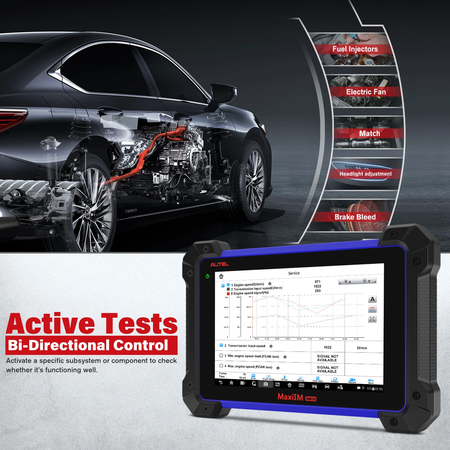 Автомобильный диагностический сканер Autel MaxiIM IM608 OBD2 OBDII для двигателя XP400