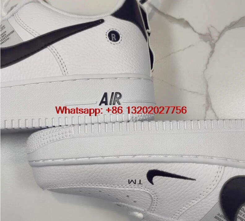 Air Force 1 One Low 07 Lv8 Utility черно-белая женская и мужская Обувь Af1 кроссовки