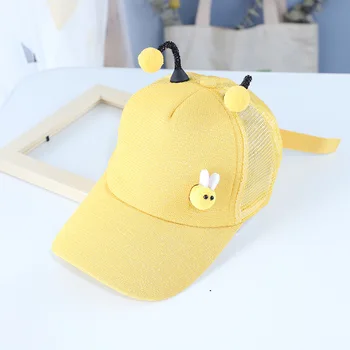 

Spring and Summer Children Little Bee Baseball Cap Girl Baseball Cap Boy Casual Cap Cartoon Sun Hat Kids Hats