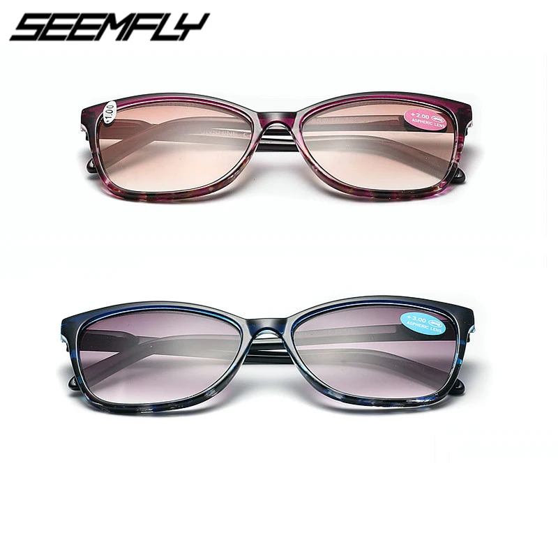 Очки солнцезащитные Seemfly TR90 для мужчин и женщин ретро большие очки чтения при