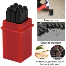 3mm Stalen Stempel Brief Nummer Stempel Punch Set Geharde Metalen Hout Lederen Staal Punch Nummer Tool Lederen Craft Stempel(China)