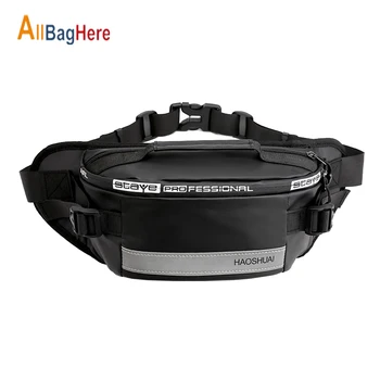 

Waterproof Nylon Men Waist Bag Fashion Women Fanny Pack Multifunction Anti-theft Reflective Belt Bags Travel Crossbody Chest Bag